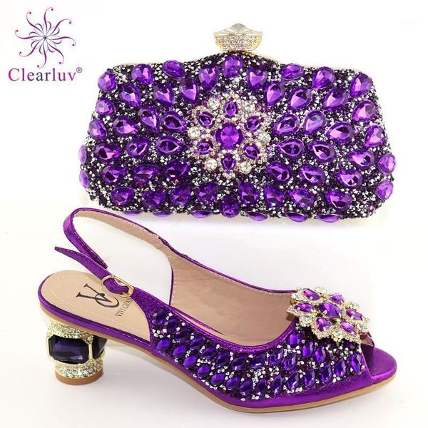 purple color selling italian new design ladies matching shoe and bag african women shoes and bags set for party with crystal1, Black
purple color selling italian new design ladies matching shoe and bag african women shoes and bags set for party with crystal1, Black
