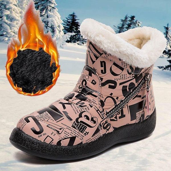 boots winter ankle women shoes 2021 printing waterproof warm plush inside zipper ladies woman snow botas mujer, Black
boots winter ankle women shoes 2021 printing waterproof warm plush inside zipper ladies woman snow botas mujer, Black