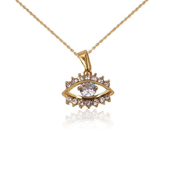 mother gift dainty eye necklace rhinestone stainless steel eye pendant chains gold plated zircon devil's eye necklace jewelry for women, Silver
mother gift dainty eye necklace rhinestone stainless steel eye pendant chains gold plated zircon devil's eye necklace jewelry for women, Silver