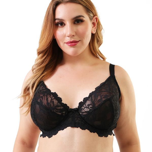 women's plus size full coverage bra lingerie embroidery floral lace bra unlined underwire brassiere perspective bralette 201202, Red;black
women's plus size full coverage bra lingerie embroidery floral lace bra unlined underwire brassiere perspective bralette 201202, Red;black