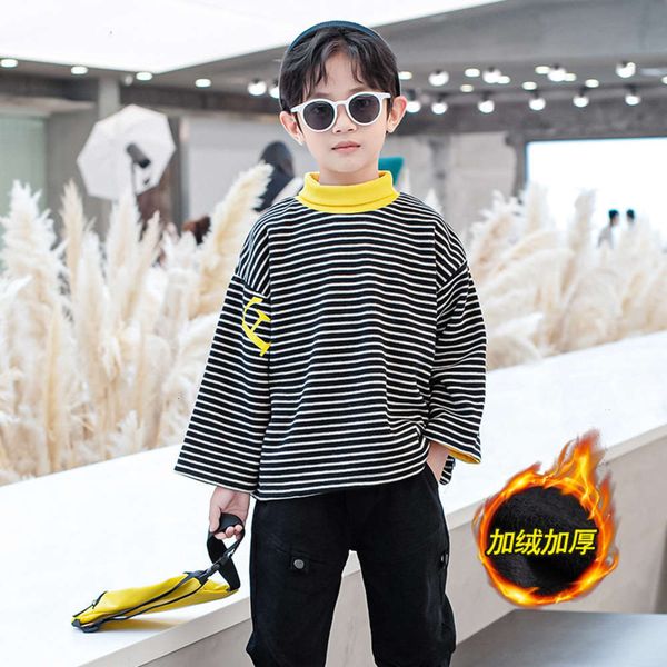 autumn boys' winter sweater and 2020 new wear plush thickened middle school children's undergarment high collar top, Black
autumn boys' winter sweater and 2020 new wear plush thickened middle school children's undergarment high collar top, Black