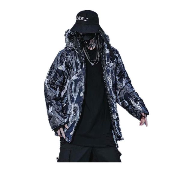 традиционная китайская птица printed parka пальто зима мужчины водонепроницаемый меха с капюшоном куртки ватные snowjacket streetwear мужска, Black
традиционная китайская птица printed parka пальто зима мужчины водонепроницаемый меха с капюшоном куртки ватные snowjacket streetwear мужска, Black