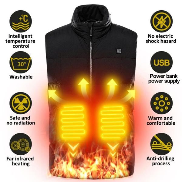heated vest usb men's infrared electric heating warm outdoor clothing sports vest black m-7xl, Gray;blue
heated vest usb men's infrared electric heating warm outdoor clothing sports vest black m-7xl, Gray;blue
