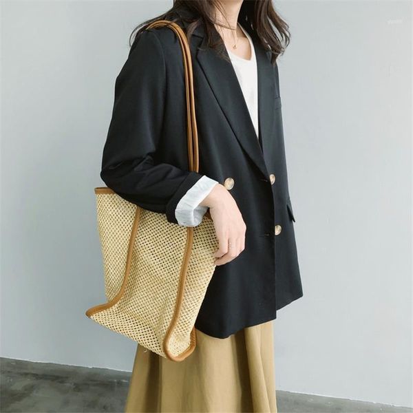 women autumn turndown neck black slim blazer jacket office casual double breasted blazer coat1, White;black
women autumn turndown neck black slim blazer jacket office casual double breasted blazer coat1, White;black