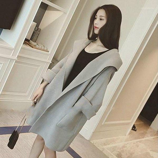 autumn winter coat women loose lapel casual long sleeve warm cashmere wool coat solid color comfortable and breathable stylish1, Black 
autumn winter coat women loose lapel casual long sleeve warm cashmere wool coat solid color comfortable and breathable stylish1, Black