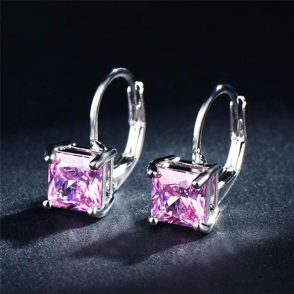 hoop & huggie cute female girls pink stone earrings fashion silver color big for women wedding jewelry accessories, Golden;silver
hoop & huggie cute female girls pink stone earrings fashion silver color big for women wedding jewelry accessories, Golden;silver