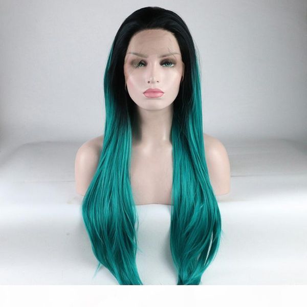 ombre green synthetic lace front wigs lacefront long silky straight glueless synthetic wig with natural hairline for black women, Black;brown
ombre green synthetic lace front wigs lacefront long silky straight glueless synthetic wig with natural hairline for black women, Black;brown