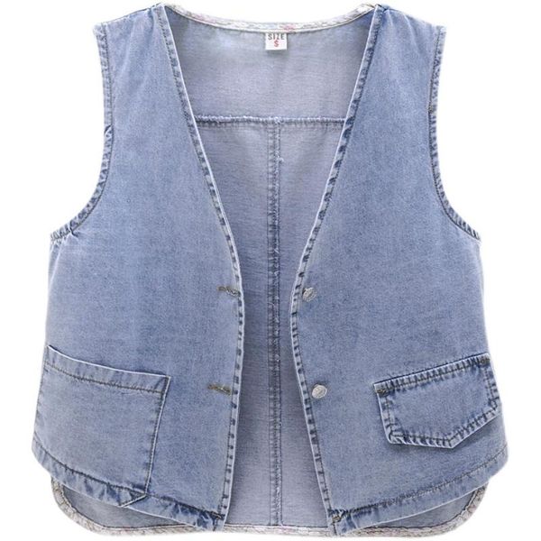 2021 autumn new fashion thin denim vest women plus size loose sleeveless jacket solid short jeans waistcoat casual ladies g753, Black;white
2021 autumn new fashion thin denim vest women plus size loose sleeveless jacket solid short jeans waistcoat casual ladies g753, Black;white