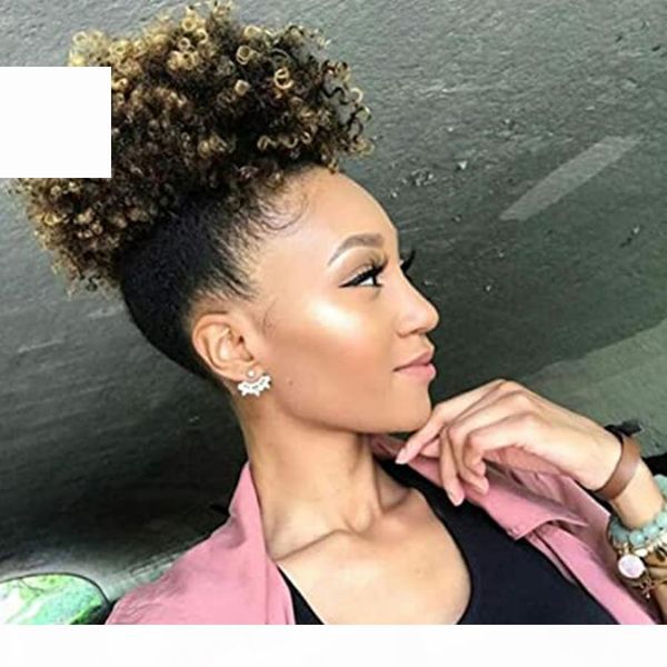 afro kinky curl brazilian human high puff drawstring short ponytail with clip in color t1b 27# 100g120g140g, Black
afro kinky curl brazilian human high puff drawstring short ponytail with clip in color t1b 27# 100g120g140g, Black