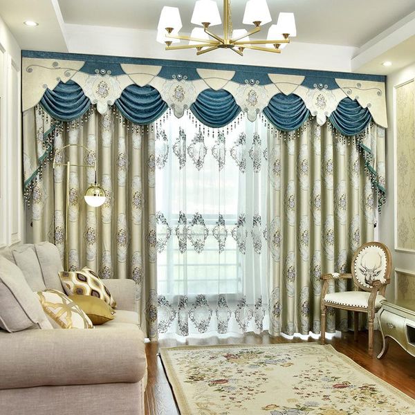 luxury curtains for living dining room bedroom european jacquard curtains veil valance tulle water soluble embroidery
luxury curtains for living dining room bedroom european jacquard curtains veil valance tulle water soluble embroidery