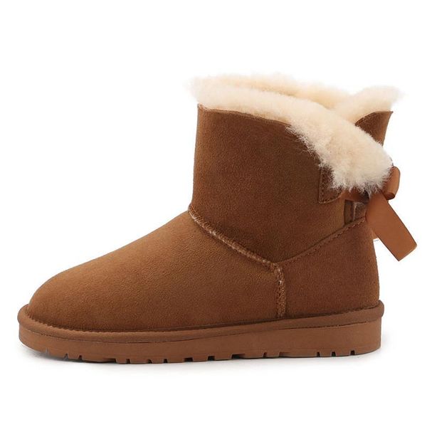 genuine sheepskin woman snow boots 2020 women's winter classic snow boots shoes with bow, Black
genuine sheepskin woman snow boots 2020 women's winter classic snow boots shoes with bow, Black