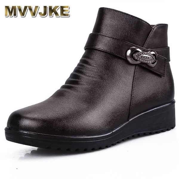 boots mvvjke fashion winter shoes women's genuine leather ankle wedges casual comfortable warm woman snow e031, Black
boots mvvjke fashion winter shoes women's genuine leather ankle wedges casual comfortable warm woman snow e031, Black