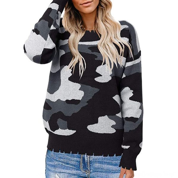 fall winter 2020 new women fashion women's cut camouflage sweater pullover sweater pullover mahst, White;black
fall winter 2020 new women fashion women's cut camouflage sweater pullover sweater pullover mahst, White;black