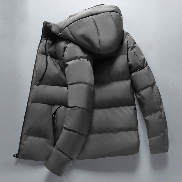 men's down & parkas (m-4xl) winter padded coat cotton jacket logo hooded short work bread overcoat casual warm outwear, Black
men's down & parkas (m-4xl) winter padded coat cotton jacket logo hooded short work bread overcoat casual warm outwear, Black