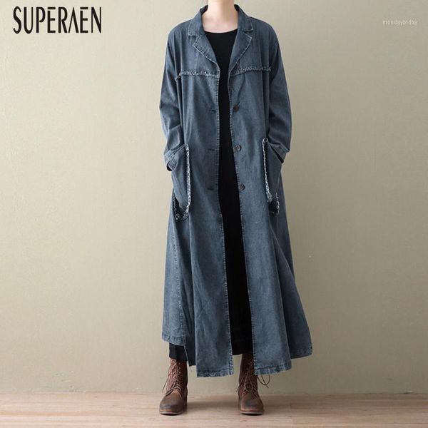 superaen spring and autumn new 2020 denim trench coat for women bat sleeve fashion ladies windbreaker wild women clothing1, Tan;black
superaen spring and autumn new 2020 denim trench coat for women bat sleeve fashion ladies windbreaker wild women clothing1, Tan;black