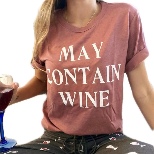 womens designer may contain wine print t-shirt summer short sleeve crew neck leopard t-shirt blouse shirts women tees s-2xl 2 styles, White
womens designer may contain wine print t-shirt summer short sleeve crew neck leopard t-shirt blouse shirts women tees s-2xl 2 styles, White