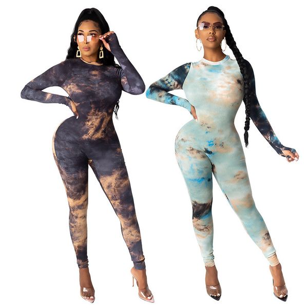 tie dye womens designer jumpsuits fashion long sleeve crew neck slim knitting rompers casual female clothing, Black;white
tie dye womens designer jumpsuits fashion long sleeve crew neck slim knitting rompers casual female clothing, Black;white