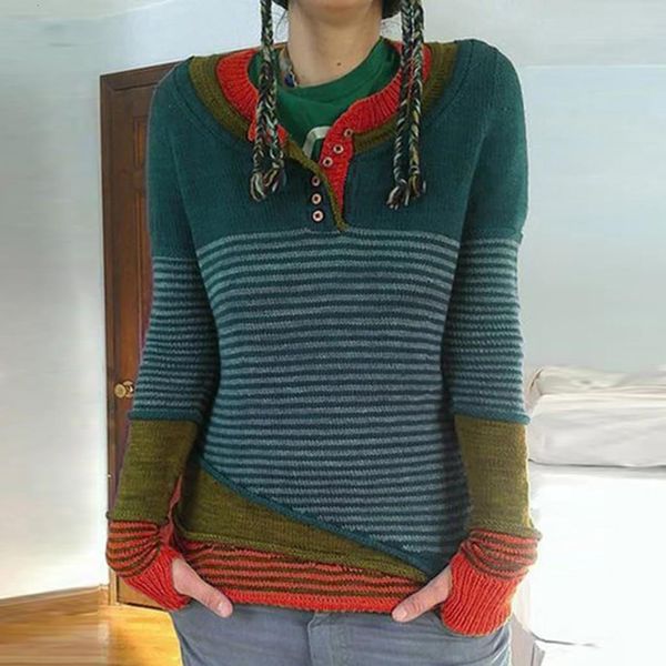 women sweater women vintage casual striped patchwork buttoned v neck knitted sweater yb40 drop shipping high quality, White;black
women sweater women vintage casual striped patchwork buttoned v neck knitted sweater yb40 drop shipping high quality, White;black