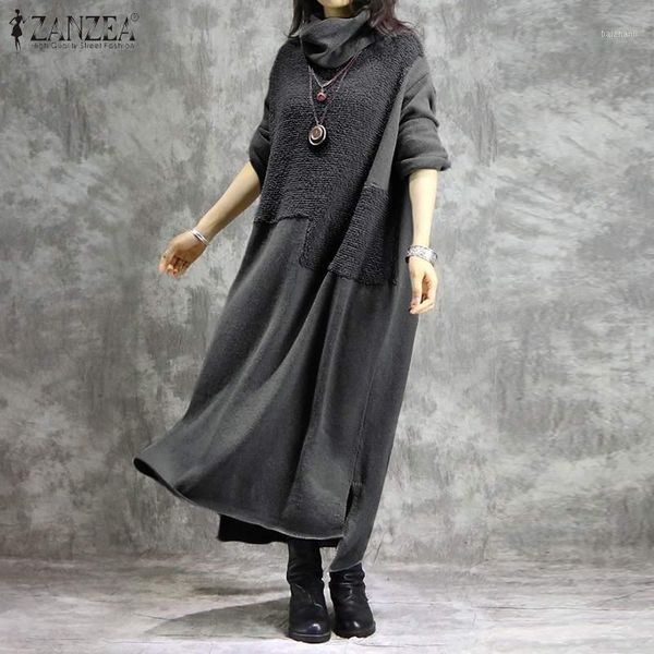 women long sundress zanzea autumn turtleneck sweatshirts dress casual vintage long sleeve pacthwork plush fluffy vestidos female1, Black;gray
women long sundress zanzea autumn turtleneck sweatshirts dress casual vintage long sleeve pacthwork plush fluffy vestidos female1, Black;gray