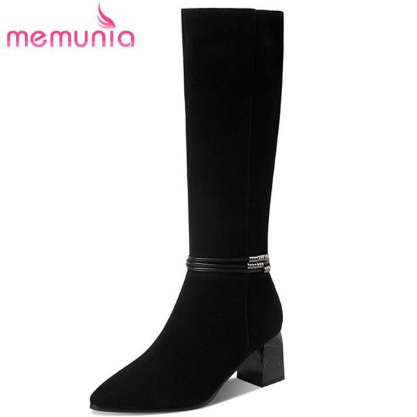 memunia 2020 full suede leather knee high boots women shoes pointed toe autumn winter high heel boots ladies shoes, Black
memunia 2020 full suede leather knee high boots women shoes pointed toe autumn winter high heel boots ladies shoes, Black