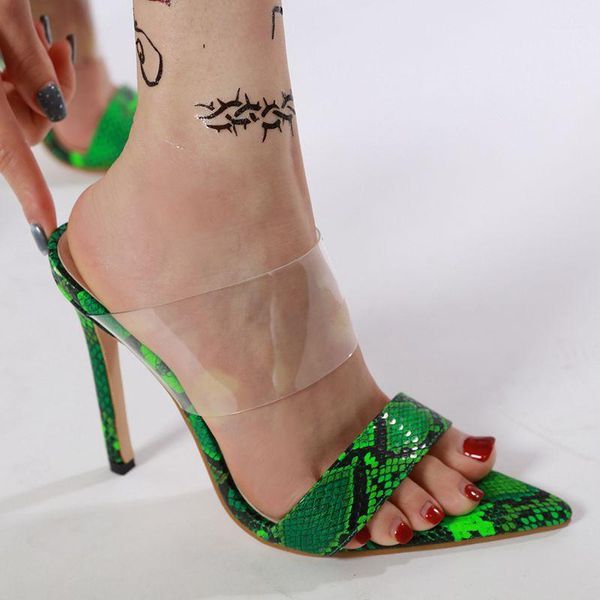 2020 fashion pointed women sandals pvc thin heel summer transparent women party green snake printed size 35-401, Black
2020 fashion pointed women sandals pvc thin heel summer transparent women party green snake printed size 35-401, Black
