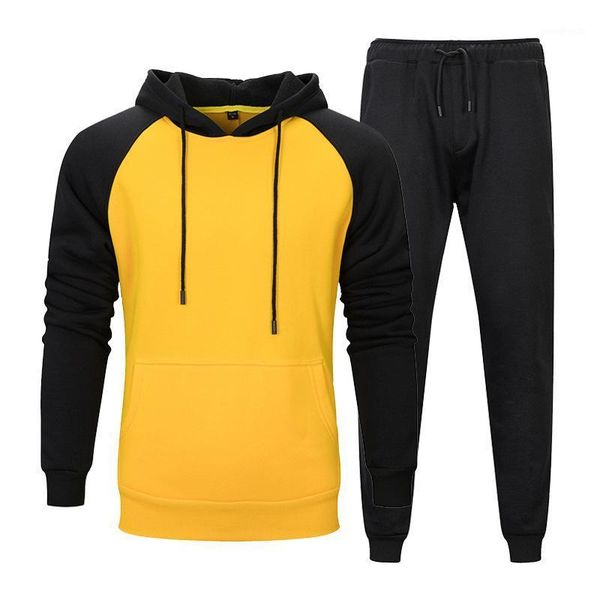 running sets 2021 autumn winter casual 2 pieces sweatpants hoodie students into color sweatshirt pant men's sports suit sportswear husb, Black;blue
running sets 2021 autumn winter casual 2 pieces sweatpants hoodie students into color sweatshirt pant men's sports suit sportswear husb, Black;blue