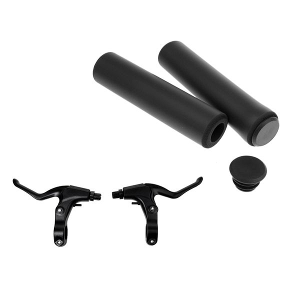 1 Pair Bike Silicone Gel Handlebar Grips And 1 Pair Bike Alloy Front Rear V Brake Levers