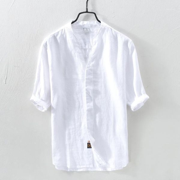 2020 summer men's pure linen shirts half sleeve white casual holiday clothing y26791, White;black
2020 summer men's pure linen shirts half sleeve white casual holiday clothing y26791, White;black