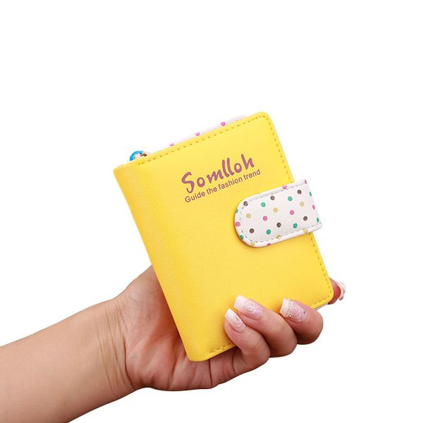 new ladies pu leather korean style cute wallet polka dot hanging beads pendant short zipper buckle women's wallet card holder, Red;black
new ladies pu leather korean style cute wallet polka dot hanging beads pendant short zipper buckle women's wallet card holder, Red;black