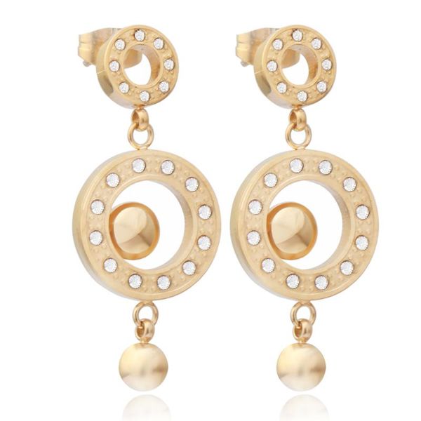 wholesale price rhinestone 316l stainless steel jewelry crystal women gold earrings, Silver
wholesale price rhinestone 316l stainless steel jewelry crystal women gold earrings, Silver