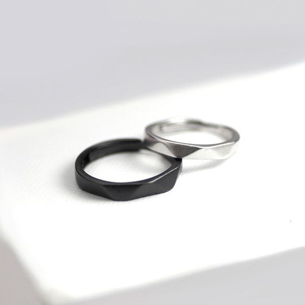 creative s925 sterling silver diamond black white frosted open couple a pair of japanese and korean live ring
creative s925 sterling silver diamond black white frosted open couple a pair of japanese and korean live ring