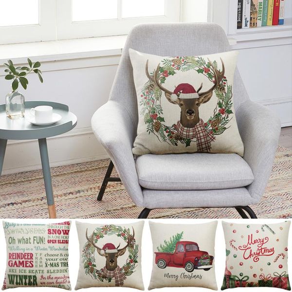 cushion/decorative pillow 2021 christmas deer gifts cotton linen throw cushion cover car home sofa decorative pillowcase 45x45cm
cushion/decorative pillow 2021 christmas deer gifts cotton linen throw cushion cover car home sofa decorative pillowcase 45x45cm