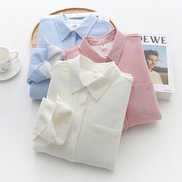 winter warm womens shirts velvet thick blouses long sleeve lady casual outerwear female clothes solid color white blue
winter warm womens shirts velvet thick blouses long sleeve lady casual outerwear female clothes solid color white blue