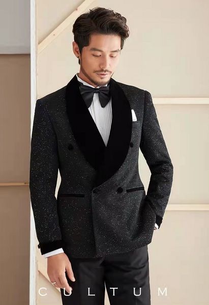 brand new shiny men wedding tuxedos black/blue/groom tuxedos fashion double-breasted men blazer 2 piece suit prom/dinner jacket custom made(, Black;gray
brand new shiny men wedding tuxedos black/blue/groom tuxedos fashion double-breasted men blazer 2 piece suit prom/dinner jacket custom made(, Black;gray