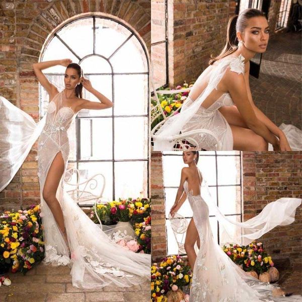 2021 elihav sasson mermaid wedding dresses high thigh split lace appliqued one shoulder bohemian wedding dress illusion boho bridal gowns, White
2021 elihav sasson mermaid wedding dresses high thigh split lace appliqued one shoulder bohemian wedding dress illusion boho bridal gowns, White
