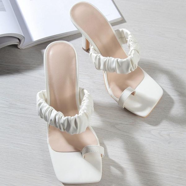 2021 summer concise women high heels party slippers white flip flops square toe pencil heels slippers trend big size lady shoes, Black
2021 summer concise women high heels party slippers white flip flops square toe pencil heels slippers trend big size lady shoes, Black