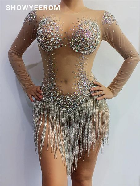 women multicolor rhinestones fringe transparent bodysuit dance birthday celebrate long sleeves outfit women singer outfit1, Black;red
women multicolor rhinestones fringe transparent bodysuit dance birthday celebrate long sleeves outfit women singer outfit1, Black;red