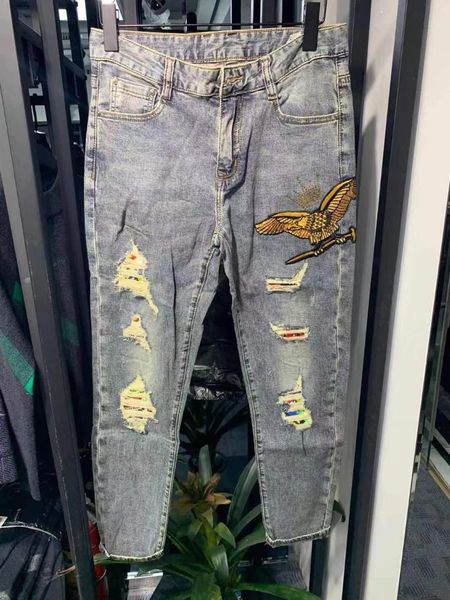 men's jeans wb01396 fashion pants 2021 runway luxury european design party style clothing, Blue
men's jeans wb01396 fashion pants 2021 runway luxury european design party style clothing, Blue