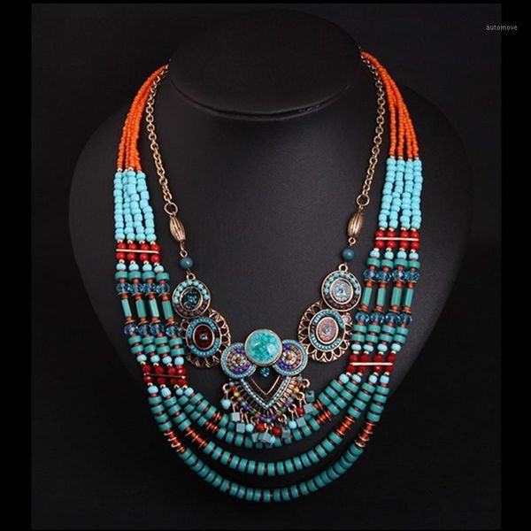 new fashion bohemian handmade beaded necklace women's multi-layered color clothing accessories necklace1, Silver
new fashion bohemian handmade beaded necklace women's multi-layered color clothing accessories necklace1, Silver