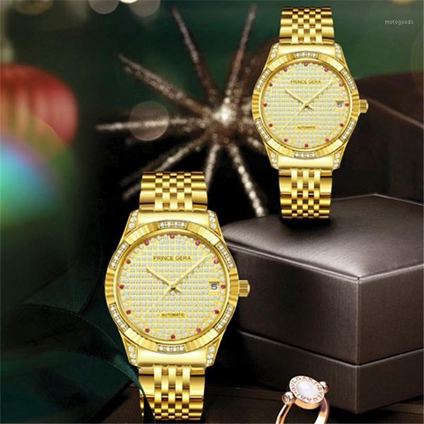 wristwatches prince gera luxury watches for women lady's automatch shining diamonds case dial female mechanical 18k gold watch1, Slivery;brown
wristwatches prince gera luxury watches for women lady's automatch shining diamonds case dial female mechanical 18k gold watch1, Slivery;brown