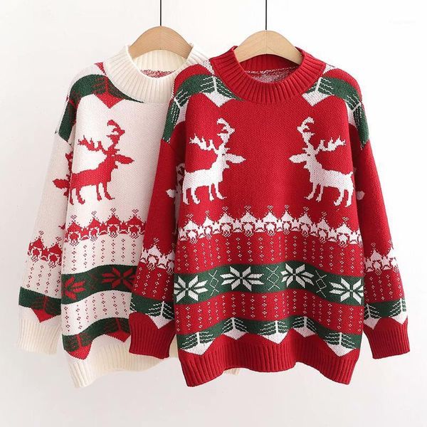 cthink winter christmas pullover women's sweater o neck pullover oversized sweater for women stylish warm woman 20201, White;black
cthink winter christmas pullover women's sweater o neck pullover oversized sweater for women stylish warm woman 20201, White;black