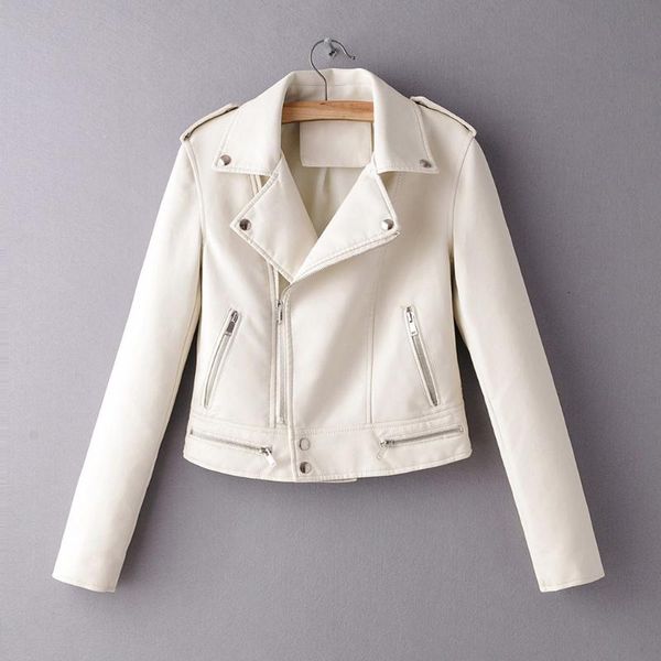 women's jackets faux leather jacket coat autumn winter zip biker short cropped motor oversized women outwear, Black;brown
women's jackets faux leather jacket coat autumn winter zip biker short cropped motor oversized women outwear, Black;brown