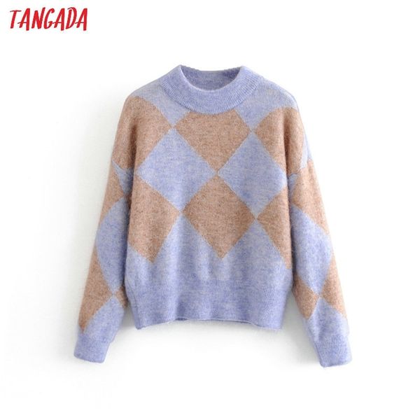 tangada women geometric oversize knitted sweaters long sleeve vintage lady fashion pullovers winter thick stylish lj200815, White;black
tangada women geometric oversize knitted sweaters long sleeve vintage lady fashion pullovers winter thick stylish lj200815, White;black