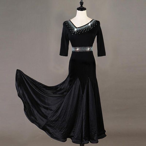 stage wear ballroom dance dresses long sleeve foxtrot dancing skirt women waltz dress mq215, Black;red
stage wear ballroom dance dresses long sleeve foxtrot dancing skirt women waltz dress mq215, Black;red