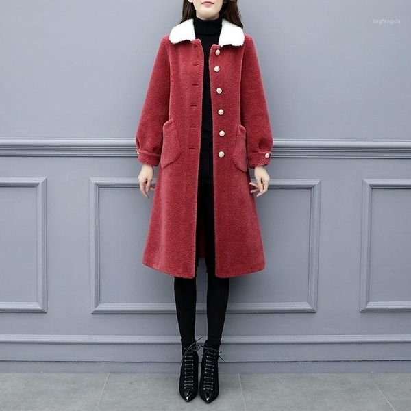 large size women's 2020 new winter coat lamb sheep sheep shearing wool coat long red woolen fashion l-5xl as2341, Black
large size women's 2020 new winter coat lamb sheep sheep shearing wool coat long red woolen fashion l-5xl as2341, Black