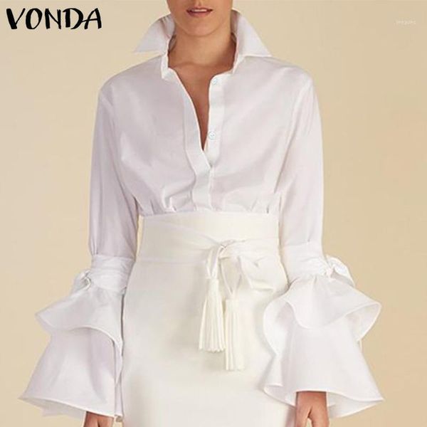 party blouse women tunic 2020 summer casual solid female lapel neck flare sleeve ruffled shirts plus size1, White
party blouse women tunic 2020 summer casual solid female lapel neck flare sleeve ruffled shirts plus size1, White