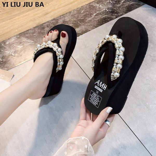 slippers women slipper sandals fashion beaded outdoor high heels shoes woman casual wedge beach flip-flops shoes1, Black
slippers women slipper sandals fashion beaded outdoor high heels shoes woman casual wedge beach flip-flops shoes1, Black