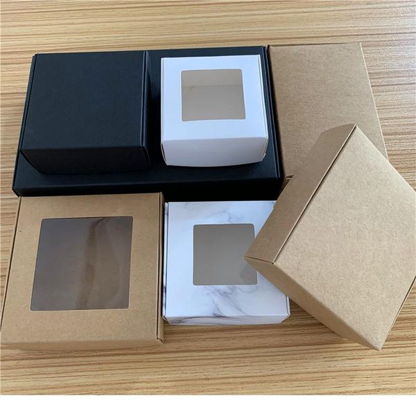24pcs multi size paper soap box kraft paper gift box package with clear pvc window candy favors arts&krafts display k jllnys
24pcs multi size paper soap box kraft paper gift box package with clear pvc window candy favors arts&krafts display k jllnys
