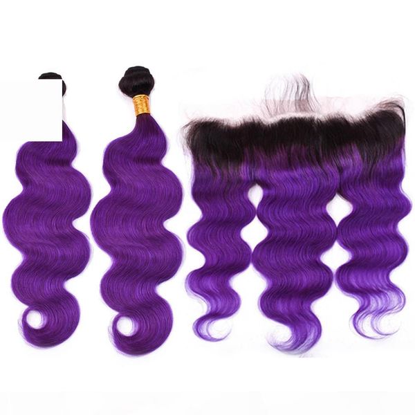 #1b purple ombre body wave human hair 2bundles with 13x4 lace frontal 3pcs lot ombre purple indian virgin hair wefts with frontal closure, Black
#1b purple ombre body wave human hair 2bundles with 13x4 lace frontal 3pcs lot ombre purple indian virgin hair wefts with frontal closure, Black