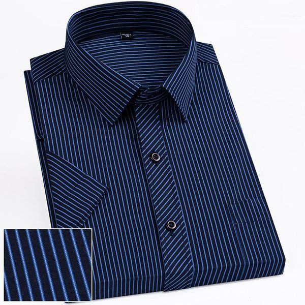 2021 new arrival summer men shirt short sleeve striped shirts slim fit fashion causal work business brand clothes ds4011, White;black
2021 new arrival summer men shirt short sleeve striped shirts slim fit fashion causal work business brand clothes ds4011, White;black